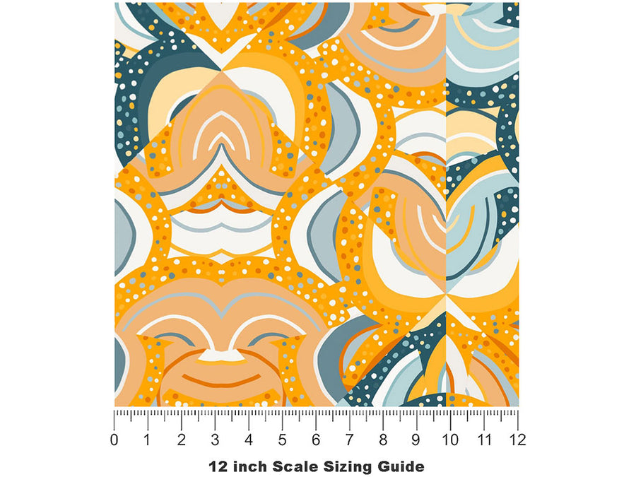 Hidden Goddess Art Deco Vinyl Film Pattern Size 12 inch Scale~Rwraps Hidden Goddess Art Deco Sizing Chart~2