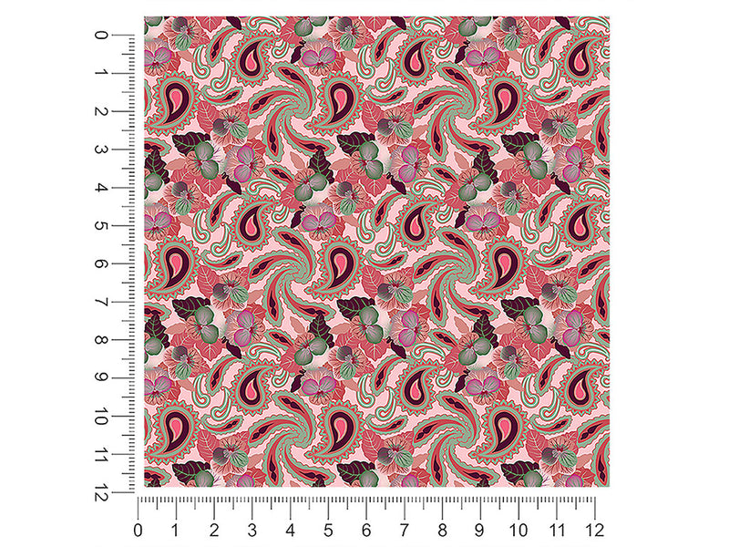 hidden hibiscus paisley 1ft x 1ft Craft Sheets