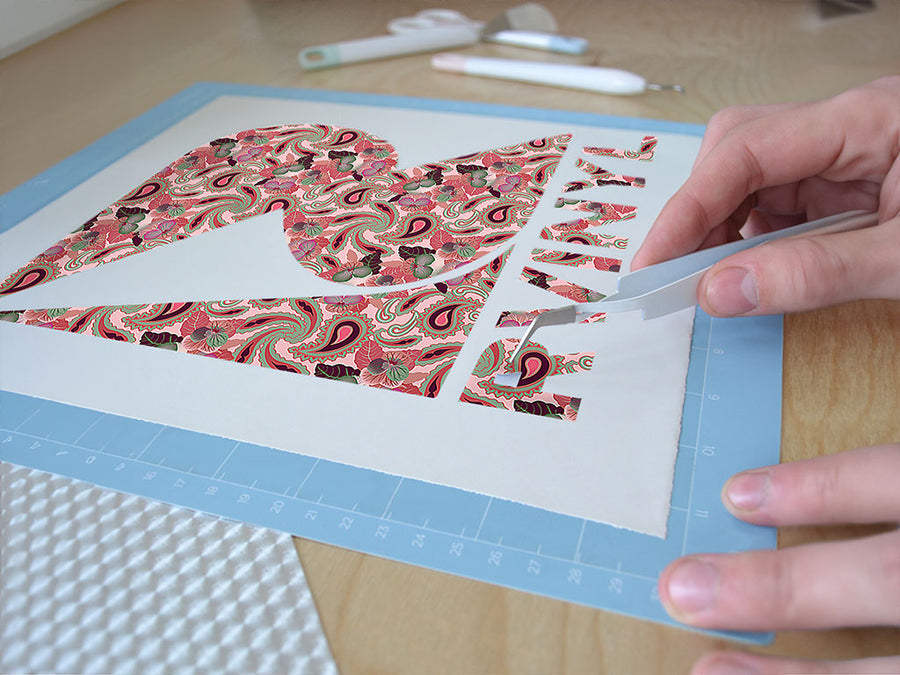 hidden hibiscus paisley Easy Weed Craft Vinyl