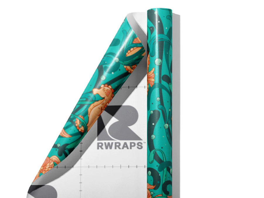 Hidden Horses Marine Life Wrap Film Sheets~Rwraps Series 914 Hidden Horses Marine Life Scrolled Sheet~3