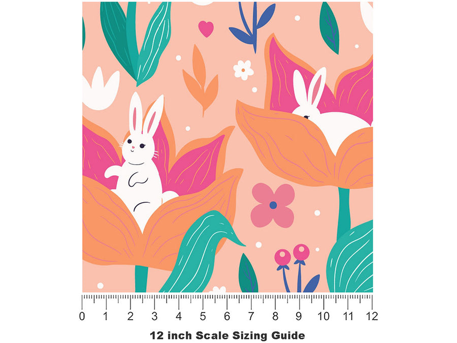 Hidden Tulips Animal Vinyl Film Pattern Size 12 inch Scale~Rwraps Hidden Tulips Animal Sizing Chart~2