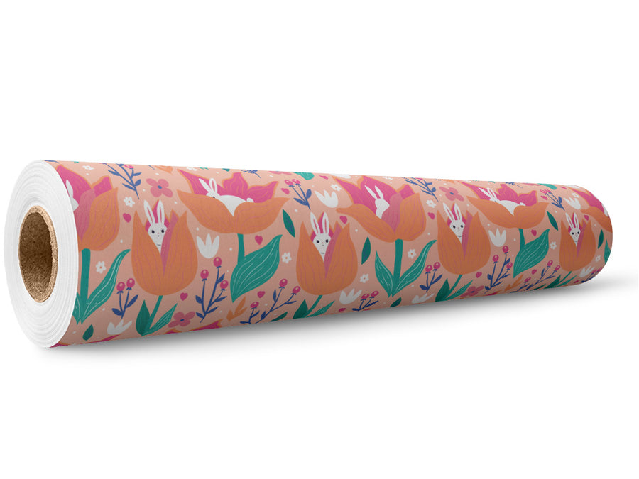 Hidden Tulips Animal Wrap Film Wholesale Roll~Rwraps Series 914 Digitally Printed Vinyl Roll~5