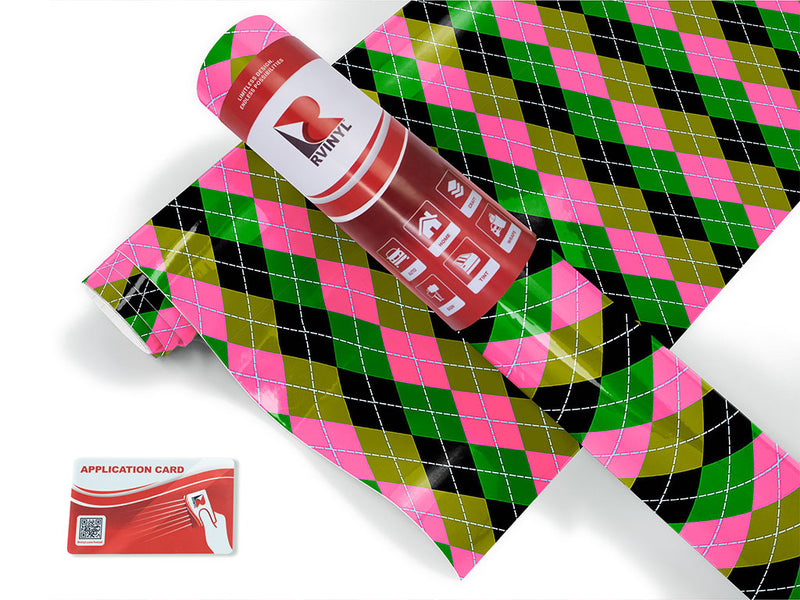 high contrast argyle Craft Vinyl Roll