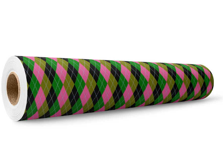 High Contrast Argyle Wrap Film Wholesale Roll~Rwraps Series 914 Digitally Printed Vinyl Roll~5