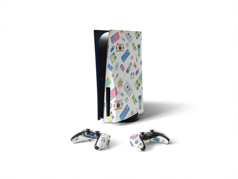 high tech retro Sony PS5 DIY Skin