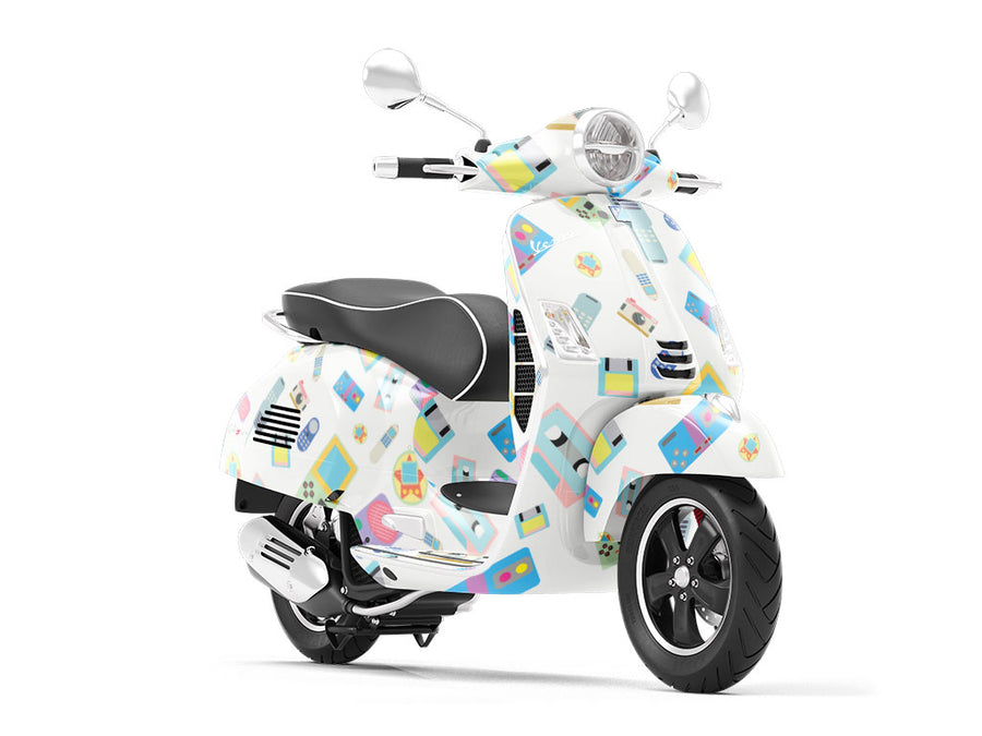High Tech Retro Vespa Scooter Wrap Film