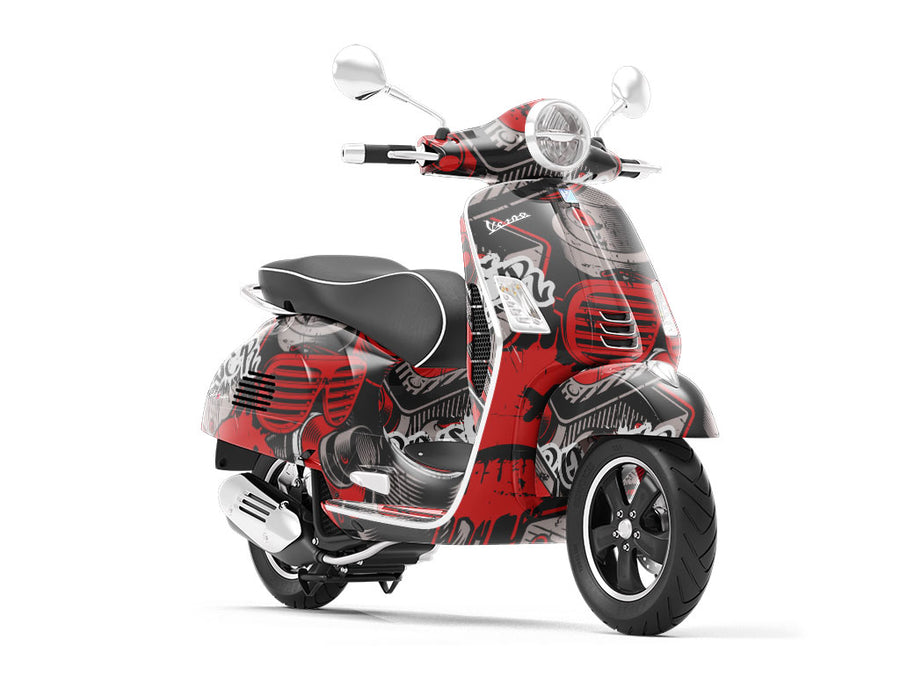 Hip Hop Beats Graffiti Vespa Scooter Wrap Film