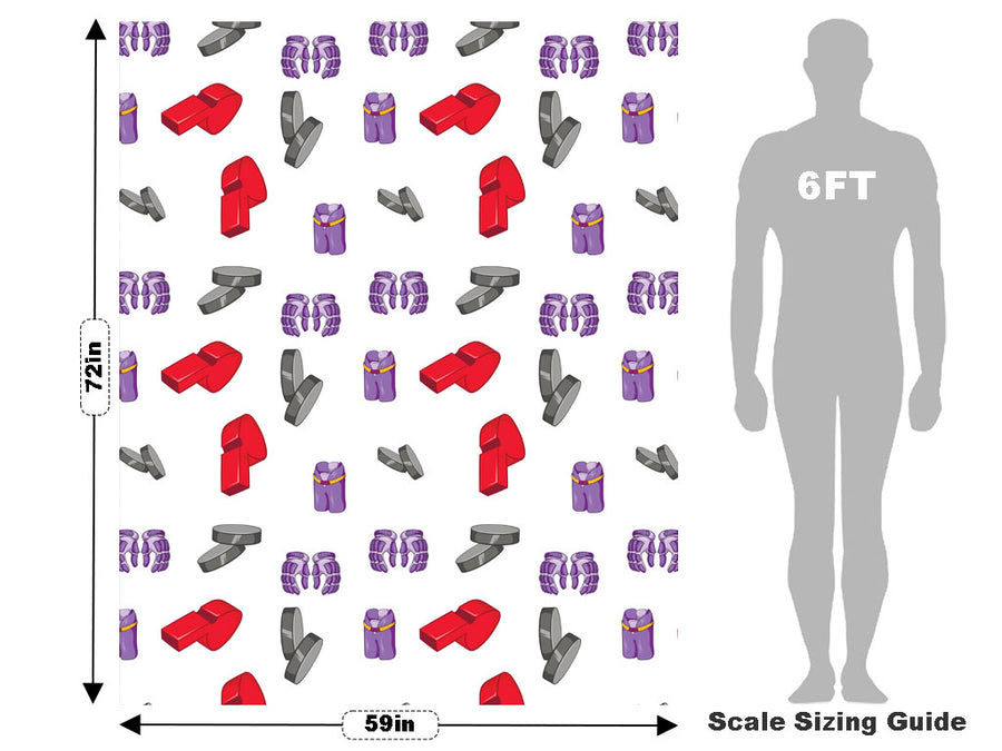 Hockey Gloves Sport Vehicle Wrap Scale~Rwraps Series 914 Hockey Gloves Sport Measurements~1