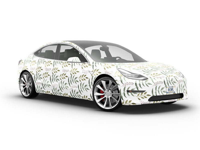 Holiday Fern Floral Vehicle Vinyl Wrap