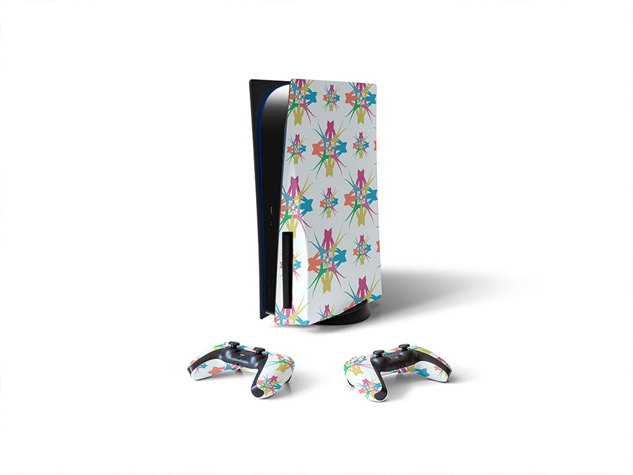 holiday party abstract geometric Sony PS5 DIY Skin