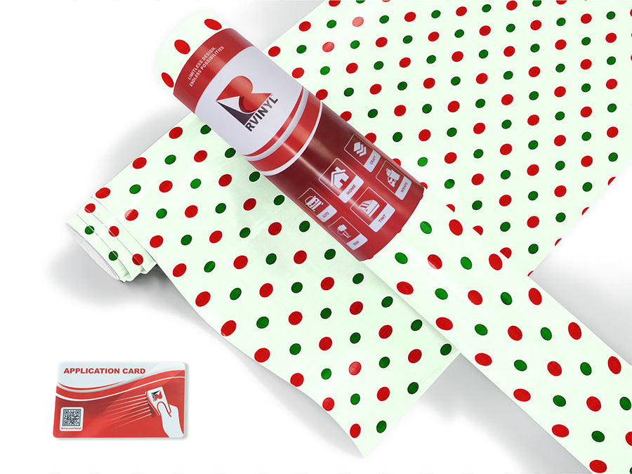 holly jolly polka dot Craft Vinyl Roll