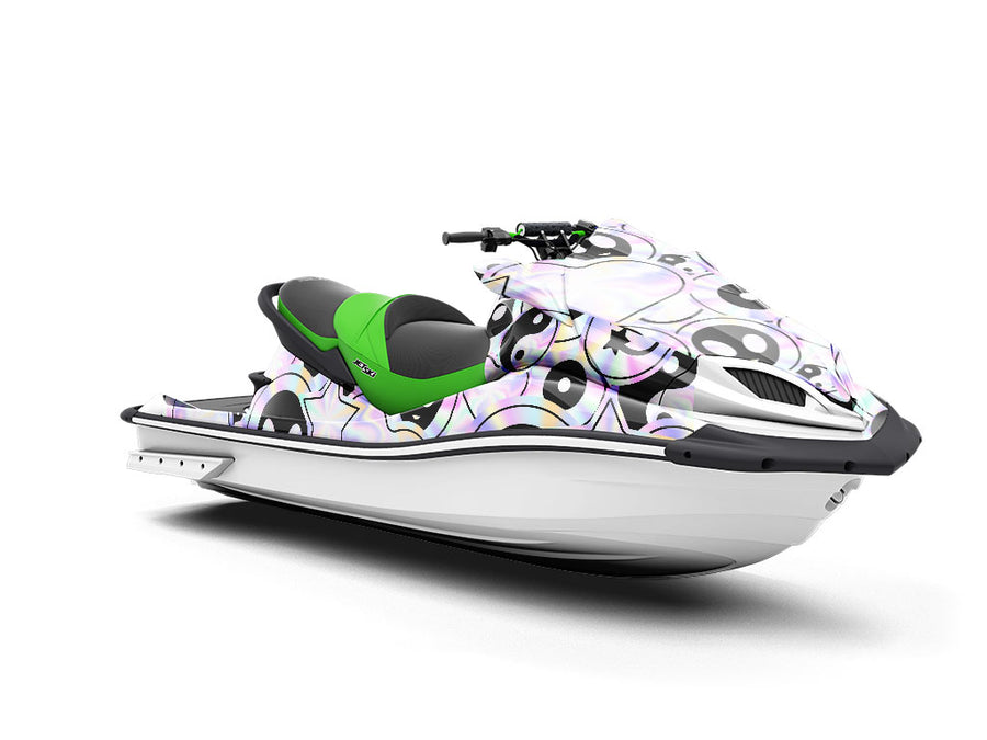 Holographic Aliens Sticker Bomb Jet Ski Vinyl Customized Wrap