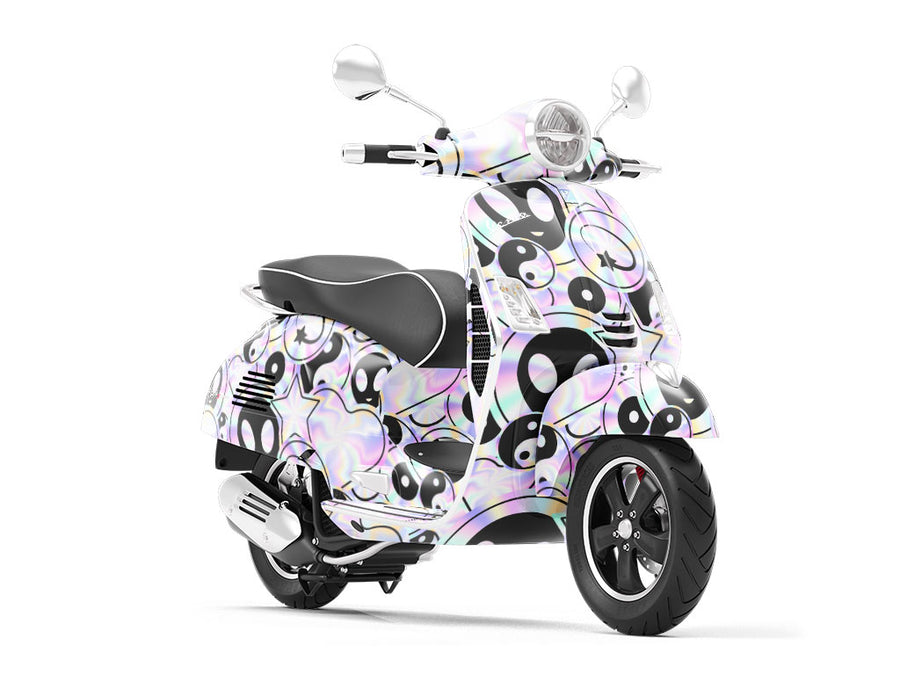Holographic Aliens Sticker Bomb Vespa Scooter Wrap Film