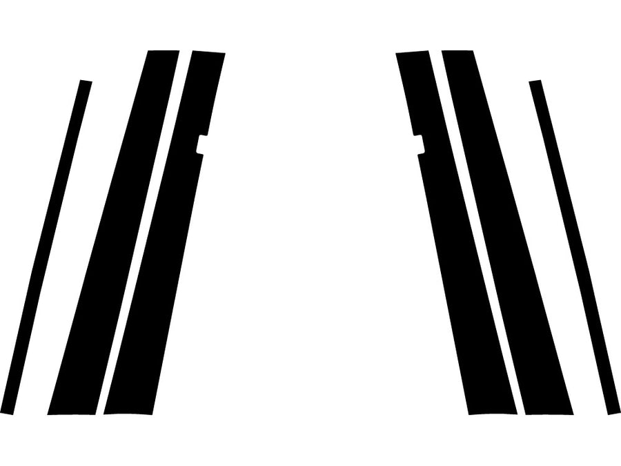 honda accord 1990-1993 (sedan) Camo Pillar Trim Diagram