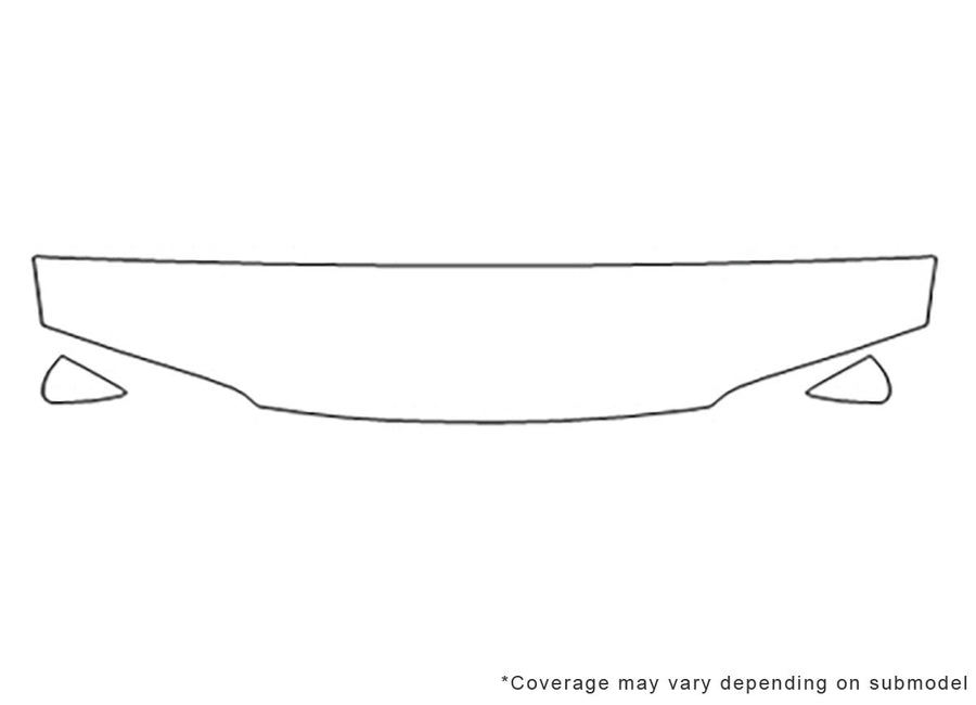 accord 3M Clear Bra Hood Precut PPF Diagram