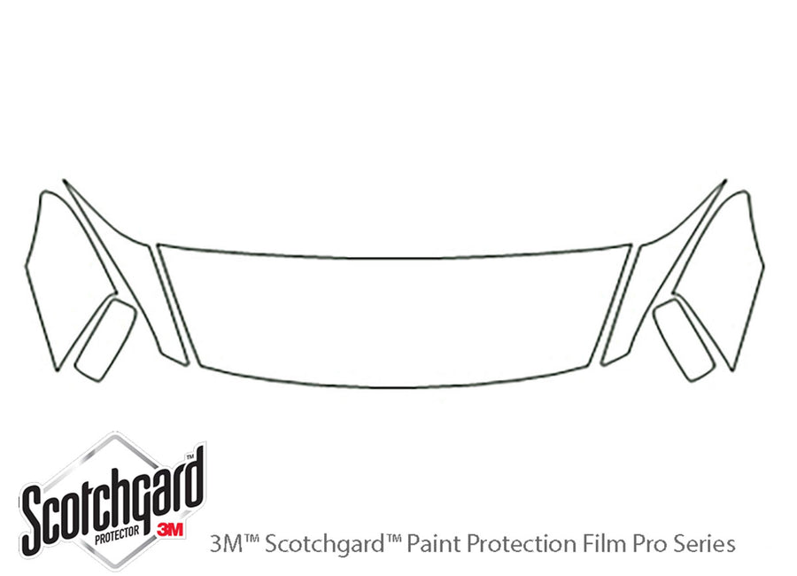 accord 3M Clear Bra Hood Precut PPF Diagram