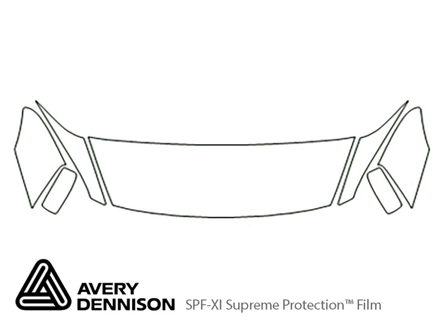 accord Avery Dennison Clear Bra Hood Precut PPF Diagram