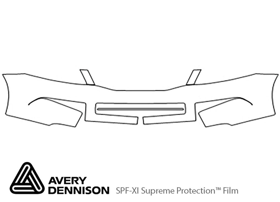 accord Avery Dennison Clear Bra Bumper Precut PPF Diagram
