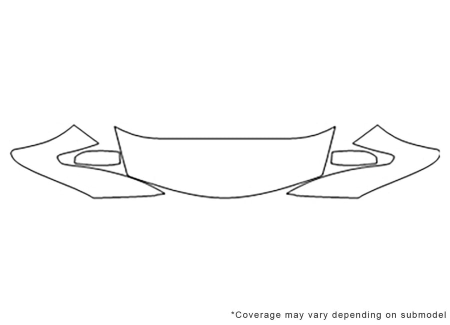 accord 3M Clear Bra Hood Precut PPF Diagram