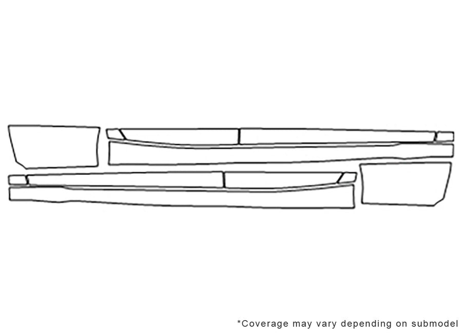 accord 3M Clear Bra Door Cup Precut PPF Diagram
