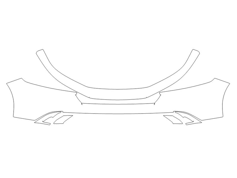 accord Avery Dennison Clear Bra Bumper Precut PPF Diagram