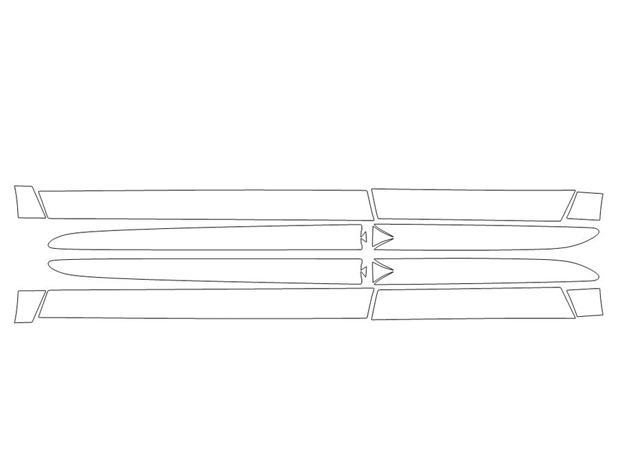 accord 3M Clear Bra Door Cup Precut PPF Diagram