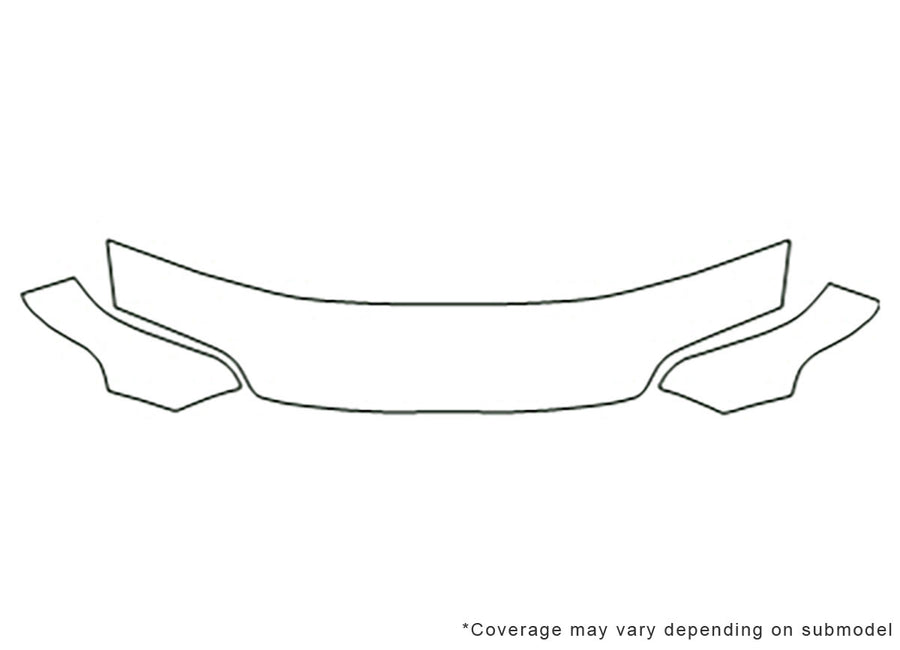 civic 3M Clear Bra Hood Precut PPF Diagram