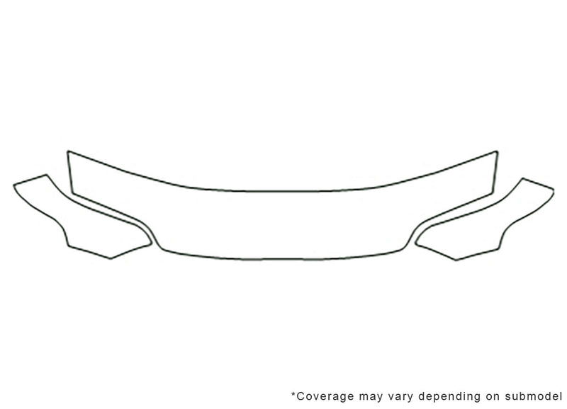 civic Avery Dennison Clear Bra Hood Precut PPF Diagram