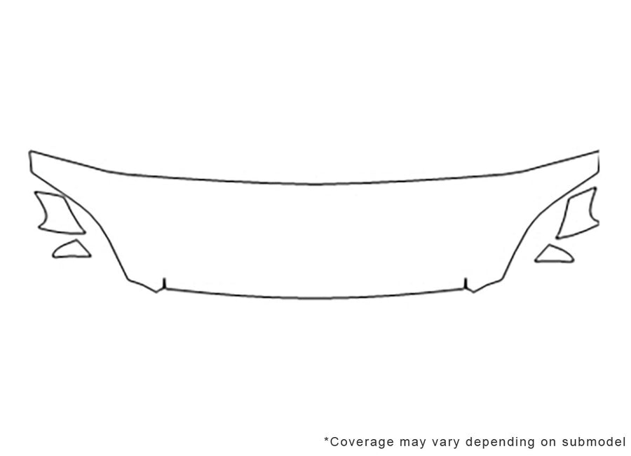 civic 3M Clear Bra Hood Precut PPF Diagram