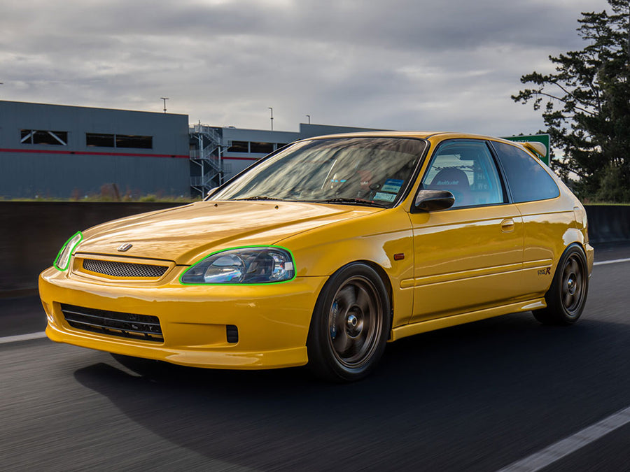 honda civic 1996-1998 Headlight Protection Installation Location