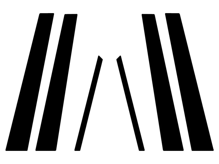 honda civic 1996-2000 (sedan) Carbon Fiber Pillar Trim Diagram
