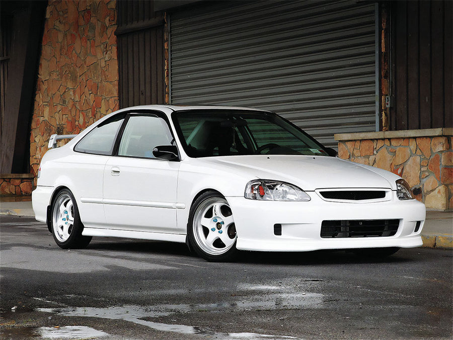 honda civic 1996-2000 (sedan) Brushed Aluminum Black Pillar Trim