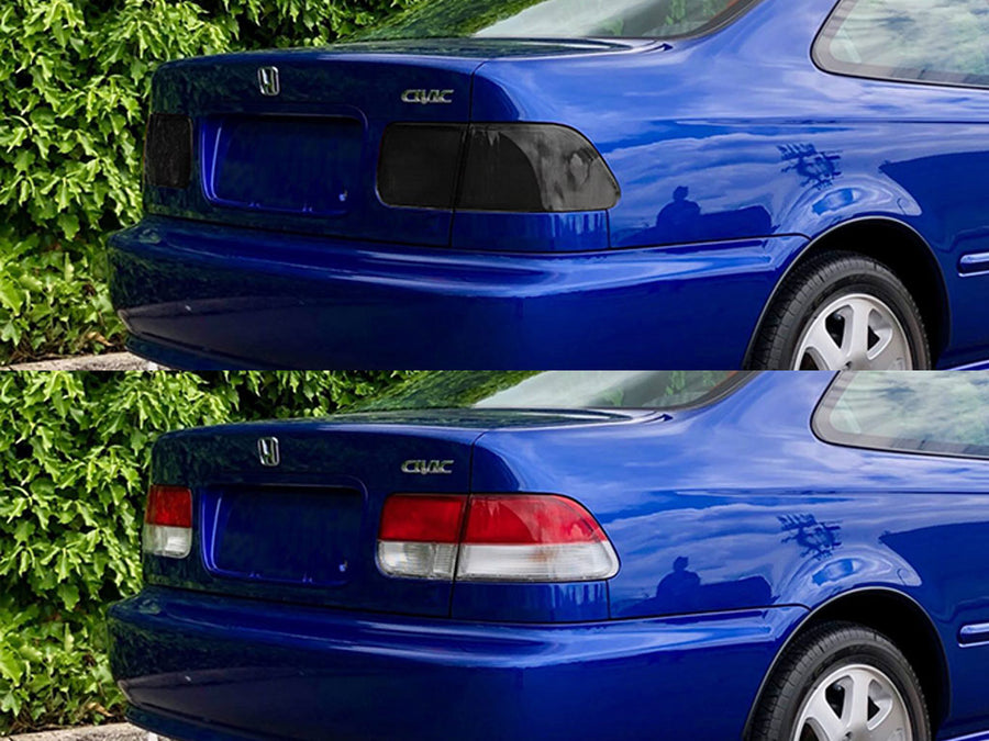 civic (coupe) Before and After Smoked Taillights