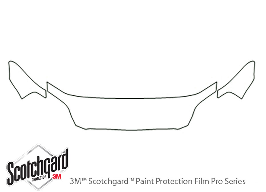 civic 3M Clear Bra Hood Precut PPF Diagram