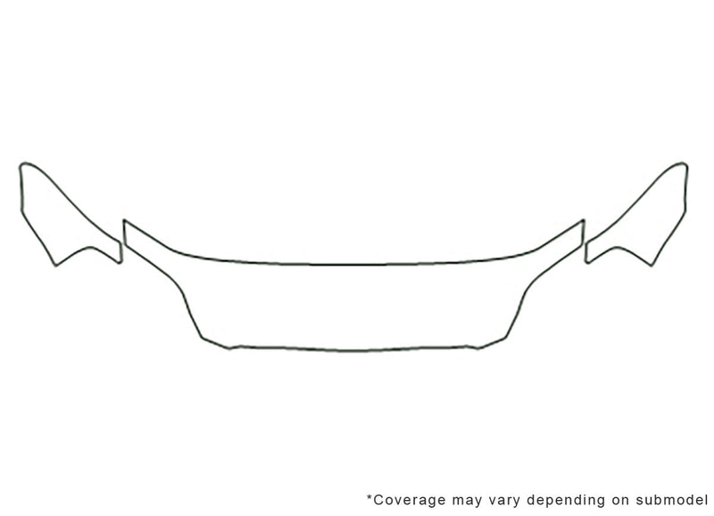 civic Avery Dennison Clear Bra Hood Precut PPF Diagram