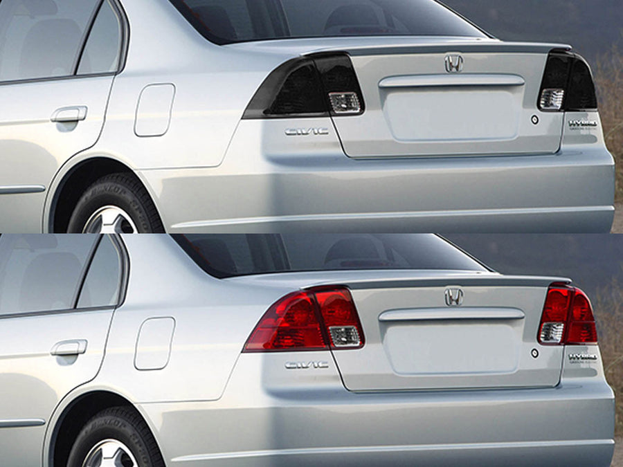 civic (sedan) Before and After Smoked Taillights