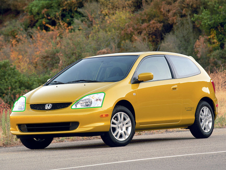 honda civic 2002-2003 (si) Headlight Protection Installation Location