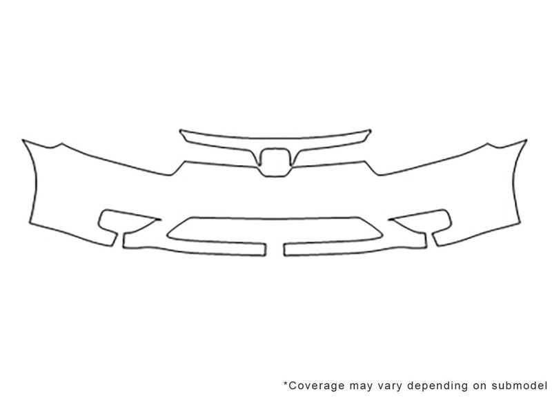 civic Avery Dennison Clear Bra Bumper Precut PPF Diagram