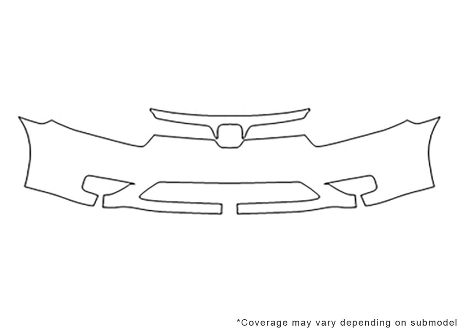 civic Avery Dennison Clear Bra Bumper Precut PPF Diagram