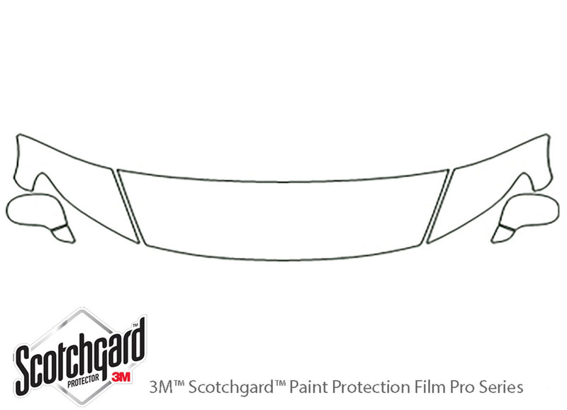 civic 3M Clear Bra Hood Precut PPF Diagram
