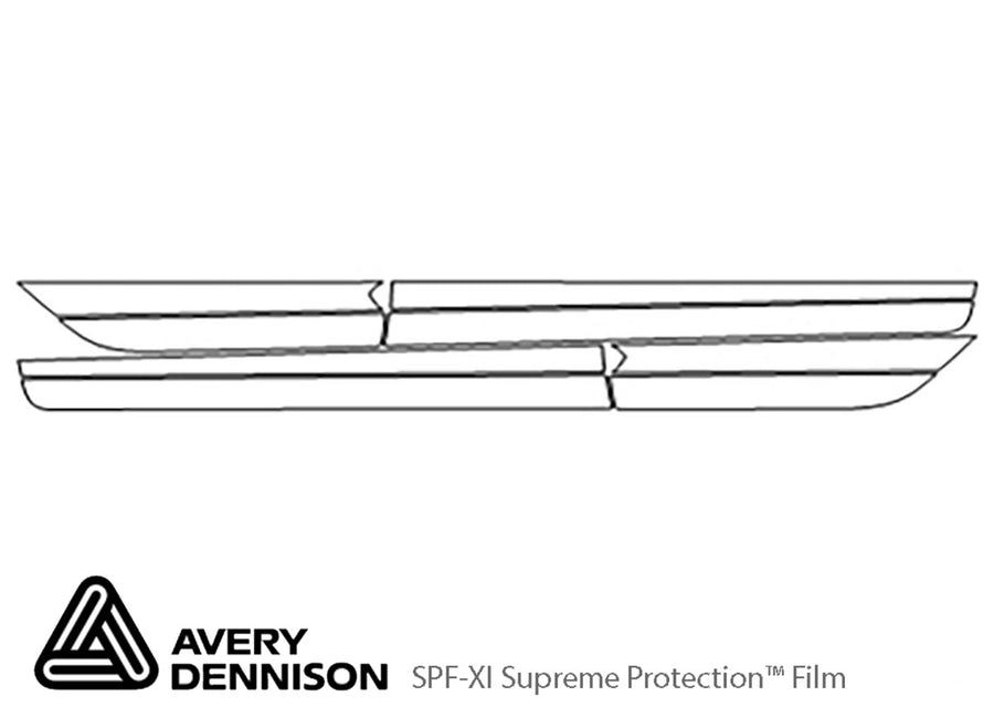 civic Avery Dennison Clear Bra Door Cup Precut PPF Diagram
