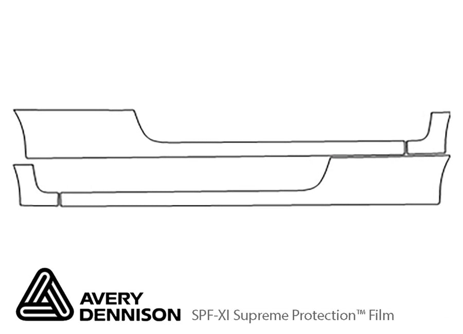 civic Avery Dennison Clear Bra Door Cup Precut PPF Diagram