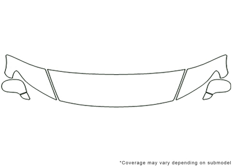 civic 3M Clear Bra Hood Precut PPF Diagram
