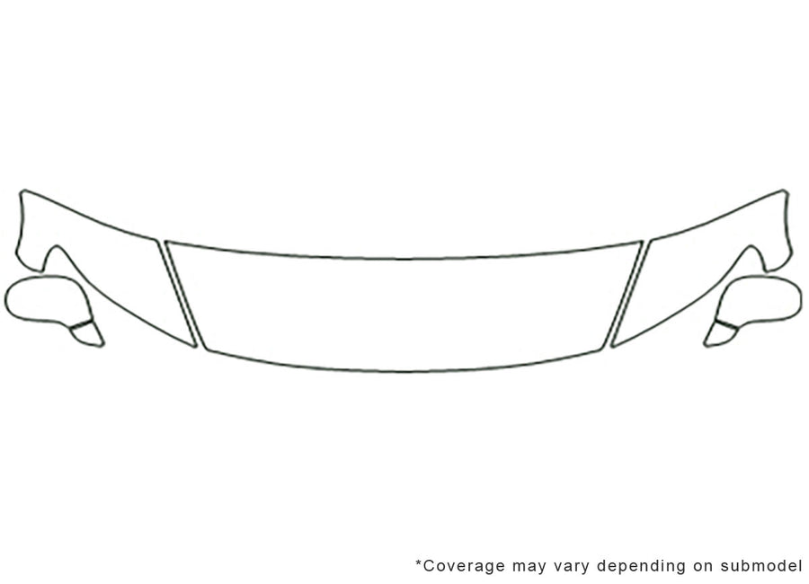 civic 3M Clear Bra Hood Precut PPF Diagram