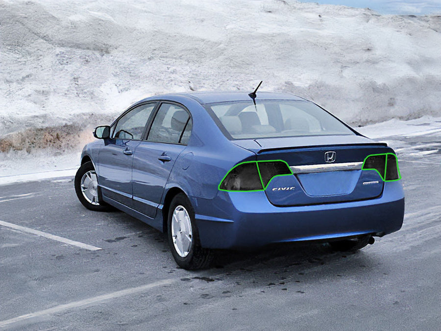 civic (sedan) Tail Light Tint Installation Points
