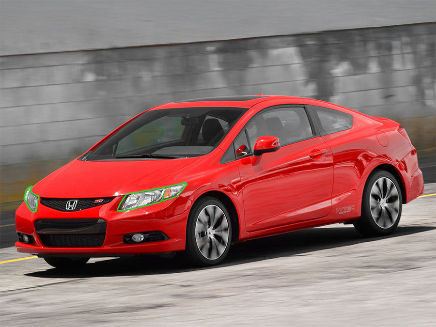honda civic 2012-2013 (coupe) Headlight Protection Installation Location