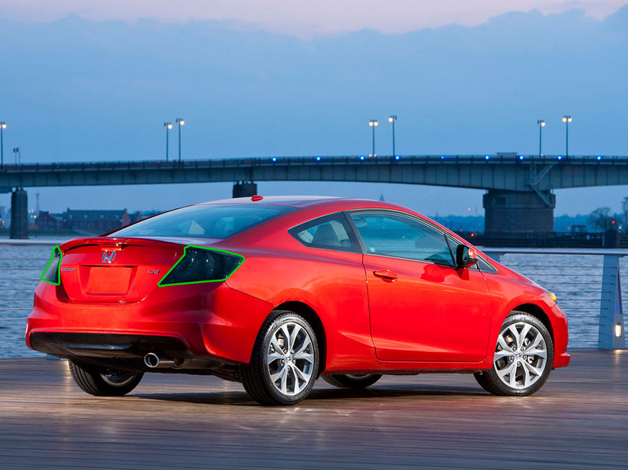civic (coupe) Tail Light Tint Installation Points