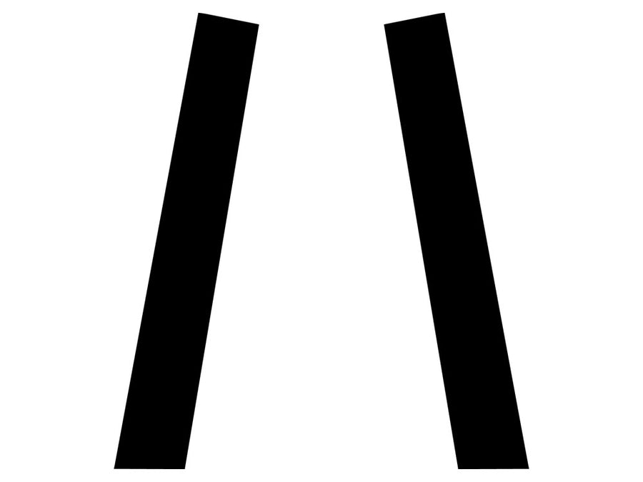 honda civic 2012-2015 (coupe) Matte Black Pillar Trim Diagram