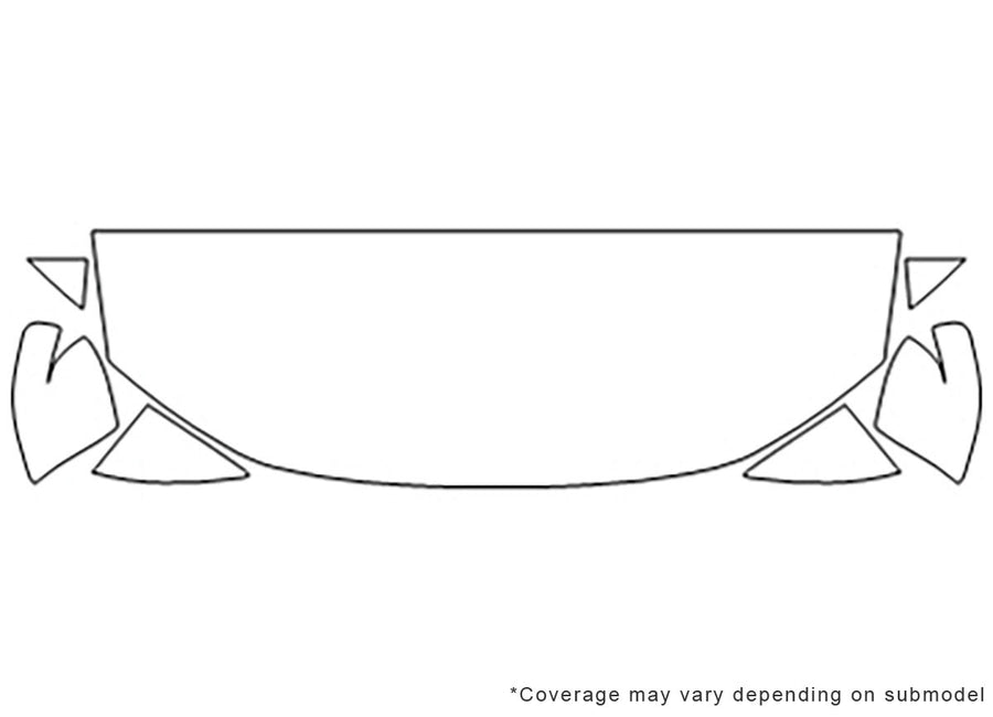 civic 3M Clear Bra Hood Precut PPF Diagram
