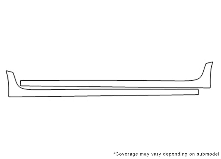 civic 3M Clear Bra Door Cup Precut PPF Diagram
